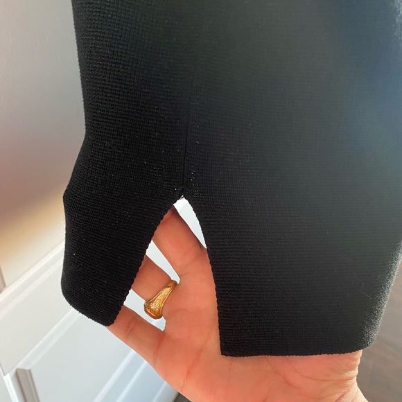 Black Knit Sleeveless Eileen Fisher Dress - Picture 4 of 7